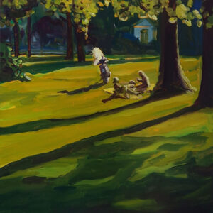 The Park - Hangout, 30 x 30 cm, oil on canvas, 2023