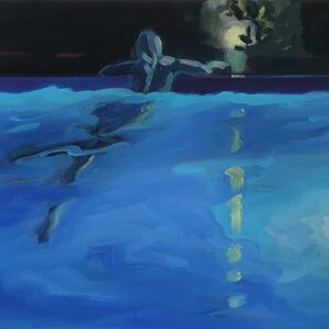 Night Swim # 3, 24 x 30 cm, oil on canvas, 2023