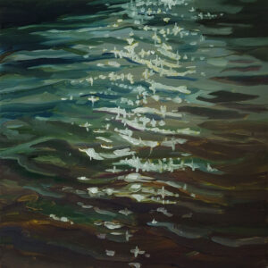 Dark Water - Sparkle, 30 x 30 cm, oil on canvas, 2023