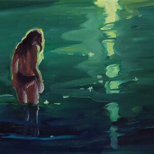 Night Swim # 4, 24 x 30 cm, oil on canvas, 2023