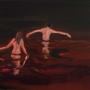 Night Swim # 5, 24 x 30 cm, oil on canvas, 2023