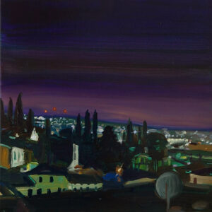 Nightview - City, 30 x 30 cm, oil on canvas, 2023