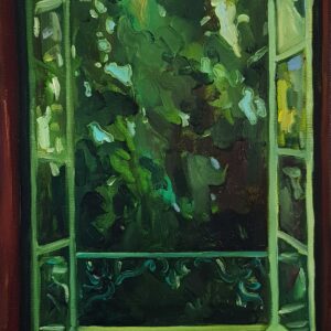 Green Window, 30 x 24 cm, oil on canvas, 2023