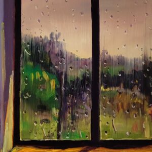 View - Rainy Day # 5, 30 x 24 cm, oil on canvas, 2023