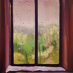 View - Springrain, 30 x 24 cm, oil on canvas, 2023