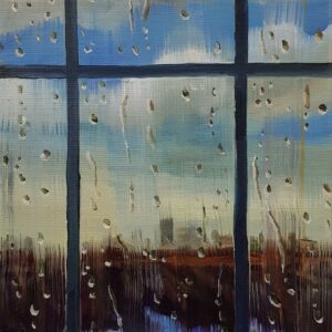 Rainy Day - Field # 2, 30 x 24 cm, oil on canvas, 2023
