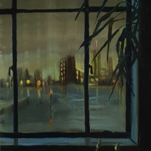 Grey Day - Harbor, 30 x 24 cm, oil on canvas, 2023