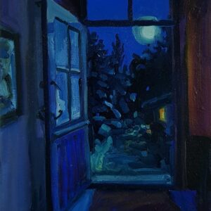 Blue View, 30 x 24 cm, oil on canvas, 2022