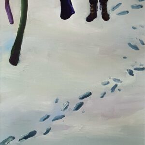 Snow - Imprint, 30 x 24 cm, oil on canvas, 2023