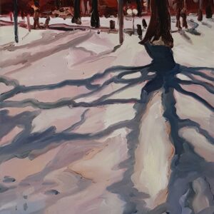 Snow - Shadow, 30 x 24 cm, oil on canvas, 2023