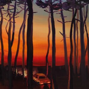 Nightfall - Car, 30 x 24 cm, oil on canvas, 2023