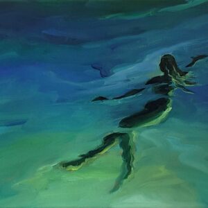 Swim # 4, 24 x 30 cm, oil on canvas, 2023