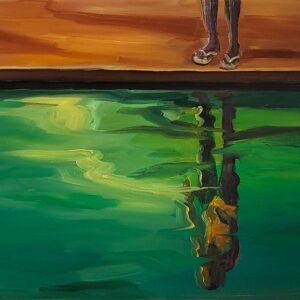 Pool - Mirror, 24 x 30 cm, oil on canvas, 2023