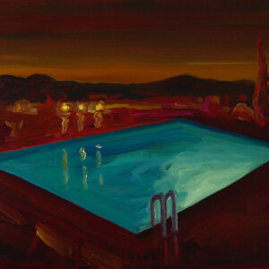 Night Pool # 7, 24 x 30 cm, oil on canvas, 2023