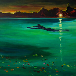 Night Swim # 6, 100 x 140 cm, oil on canvas, 2023