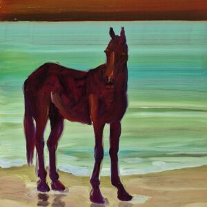 Sea Horse, 20 x 17 cm, oil on perspex on wood, 2022