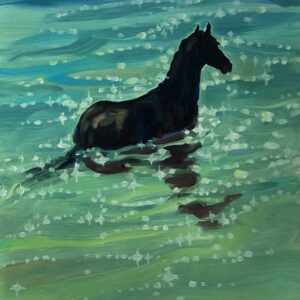 Seahorse, 30 x 24 cm, oil on paper, 2024