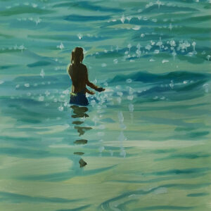 Bather # 2, 30 x 24 cm, oil on paper, 2024