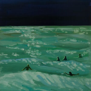 Swimmers, 30 x 24 cm, oil on paper, 2024