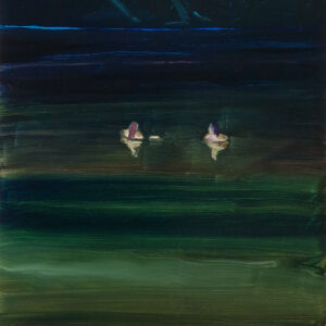 Nightswim - Couple, 30 x 24 cm, oil on paper, 2024