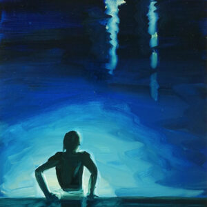 Nightswim - Light, 30 x 24 cm, oil on paper, 2024